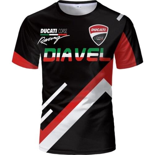 2021 mens T-shirt Ducati logo 3D printing short-sleeved motorcycle off-road Harajuku surrounding outdoor sportswear