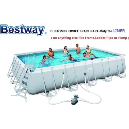 56272ASS Pool Liner of Bestway 6.71x3.66x1.32m Power Steel Rectangular Frame Pool Tank of Above Ground Swimming Pool 22'x12'x52"