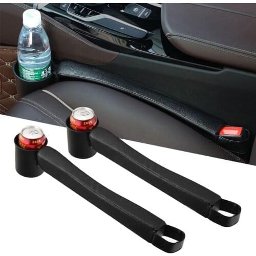 Car Seat Crevice Box Storage Cup Drink Holder Organizer Car Organizer Gap Slit Filler Holder For Wallet Phone Slit Pocket 2PCS