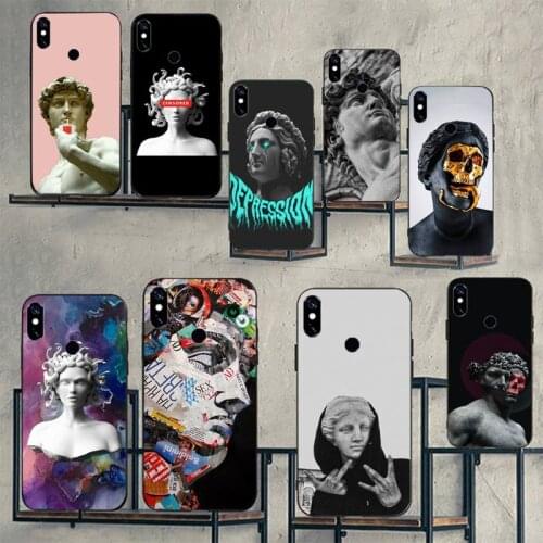 David Medusa plaster art Phone Cases For Xiaomi Redmi 7 9t 9se k20 mi8 max3 lite 9 note 8 9s 10 pro