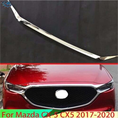 For Mazda CX-5 CX5 2017 2018 ABS Chrome Front Hood Bonnet Grill Grille Bumper Lip Mesh Trim Cover