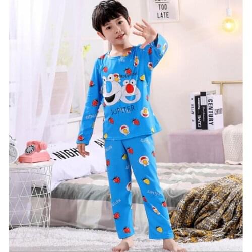 Boys Home Pajamas Autumn Kids Pajamas Set Children Cartoon Animal Sleepwear Girls Cotton Animal Pyjamas Baby 2-13T Nightwear