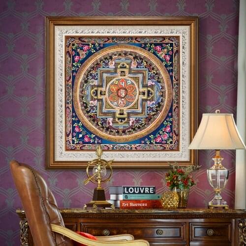EECAMAIL 5D DIY Diamond Painting Full Diamond Embroidered Mandala Map Light Luxury Home Decoration Painting No Frame