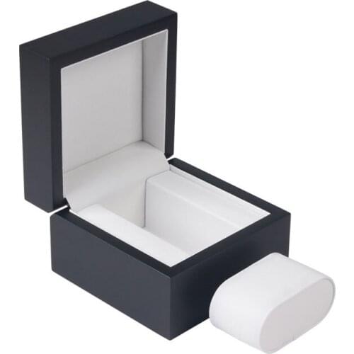 Matte Paint Watch Box High Quality Grade Wooden Packaging Black Watch Boxes Display Jewelry Bracelet Storage Organizer 2020