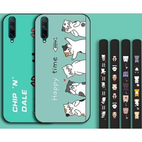 Cute Cartoon Side Phone Case For Huawei Honor 30 Pro Plus 30S Soft Silicone Back Cover For Huawei Honor 20 Lite 20i X10 Max
