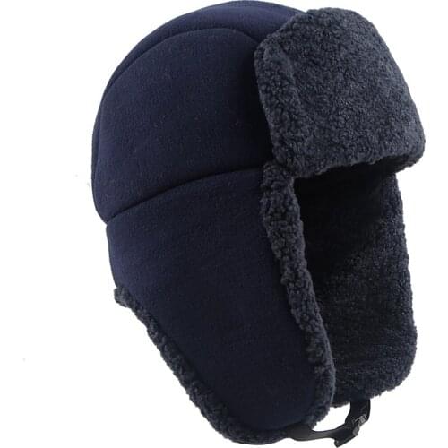 Ushanka Russian Hat Men Women Unisex 2021 Warm Winter Bomber Hats Polar Fleece Wool Fur Earflap Trapper Snow Soviet Cap