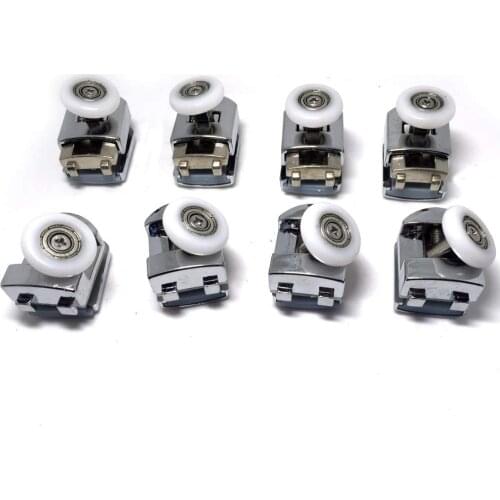Set of 4pcs/ 8pcs 23mm/25mm ZincAlloy Singel Shower Door Wheels Rollers Runners