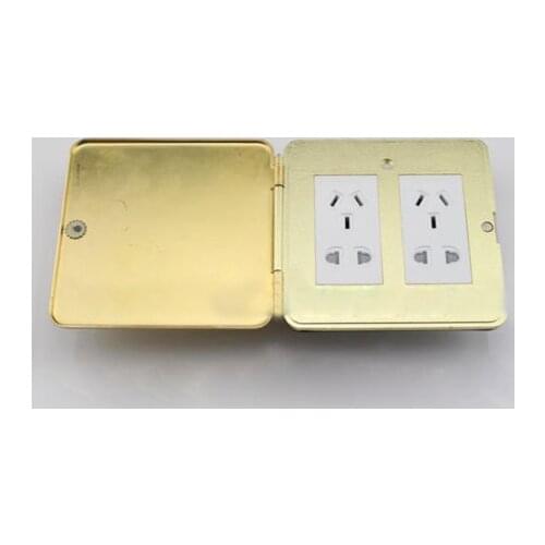 Flip Type Floor Socket Double Five Hole Power Socket Panel Ground Outlet Receptacle