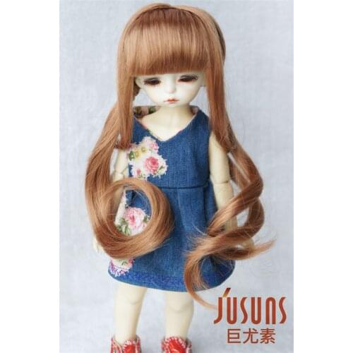 JD186 1/6 1/4 1/3 Pretty Double Pony BJD Doll Wigs Size 6-7inch 7-8 inch 8-9inch Fashion Doll Wig YOSD MSD SD Wigs On Sale