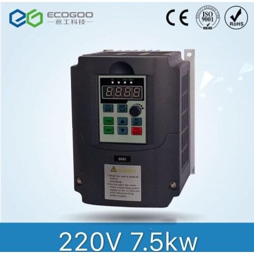 7.5KW 10HP 400HZ VFD Inverter Frequency converter single phase 220v input 3phase 380v output 16A for 7.5HP motor