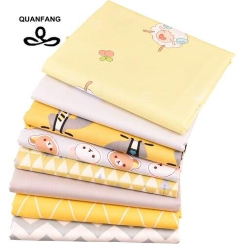 Printed Twill Cotton Fabric For DIY Patchwork Quilting Sewing Tissue Baby Children / Sheet,Pillow Cushion Curtain Material Meter