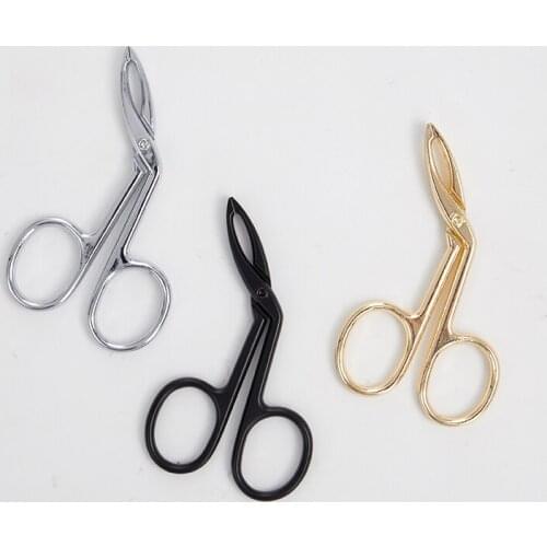Stainless Steel Elbow Eyebrow Pliers Clip Scissors Tweezers Straight Pointed Professional Eyebrow Plucking Makeup Beauty Tools