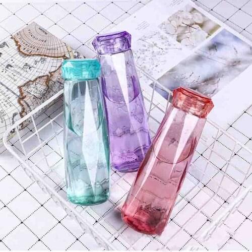 Sport Glass Water Cups Colorful Crystal Diamond Couple Cup Water Glass Gift Cute Crystal Drinking Bottles Flask Drinking Glasses