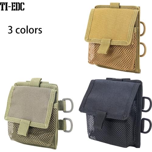 Tactical Molle Mesh Pocket,Entity Hook & Loop Low Profile Panel for Internal Organization,Small Storage Pocket,EDC tool bag