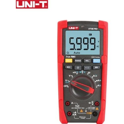 UNI-T Digital Multimeter Auto Range VFC True RMS Tester Anti-burn AC DC Voltmeter Ammeter Duty Cycle Multi Meter UT15B UT17B Pro