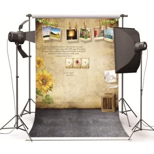 Vinyl Photography Background Customize Backdrops Sunflower Paintings Computer Digital Printing Background for photo Studio Baby