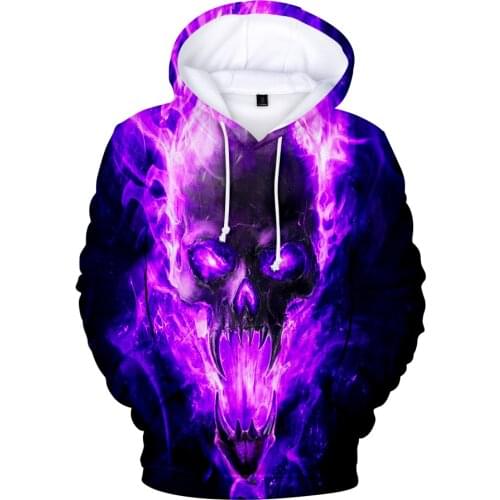 WAMNI Skull Hoodie 3D Print Male Autumn Pullover Tracksuit Harajuku Female Warm Hooded Stylish Hoodies Sweatshirts Oversize 4XL