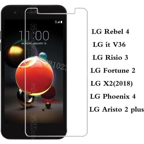 Tempered Glass For LG it V36 Phoenix 4 Rebel 4 Aristo 2 plus X2(2018) Risio 3 Fortune 2 Screen Protector Toughened film