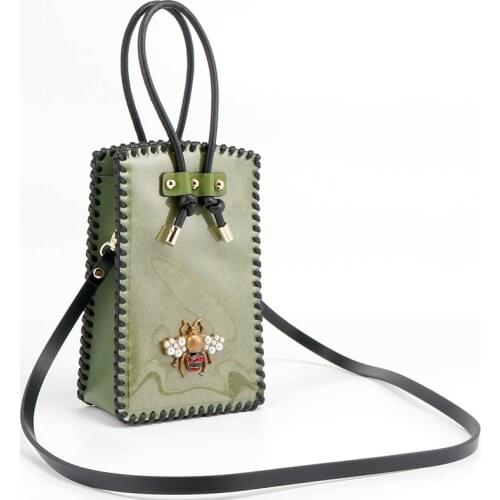 DIY women luxury brand paper bag modification phone purse material hand-made Xmas gift handbag shoulder crossbody bags lady new