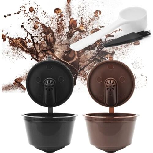 1/2/3pcs Plastic Coffee Capsule Cup for Dolce/Gusto Refillable Coffee Filters Reusable Plastic Coffee Capsule Cup Dolce with Bru