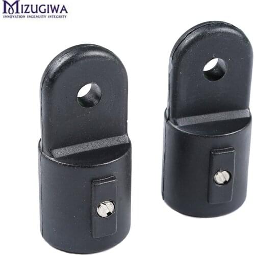 1 Pair Black7/8 Inch Boat Bimini Fittings Top Cover Cap Eye End Nylon Outside For 7/8" Tube