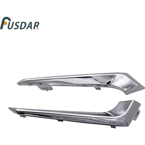 1 pair Front Bumper Car Driving Chrome Fog Lamp trim Strip For Chevrolet Malibu 2016-2018