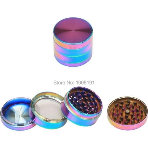 1 Pc 4 Size Cool Colourful Metal Zinc alloy Grinder Tobacco Smoking Cigarette Crusher Spice Muller Pipe Accessories Herb Grinder