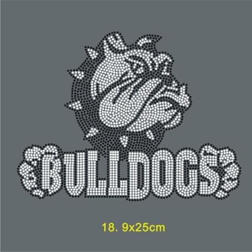 Iron On Rhinestone Transfer Designs Strass Hotfix Bull Dog Rhinestone Applique 10Pcs Anime Patch Strass Stickers For Clothes