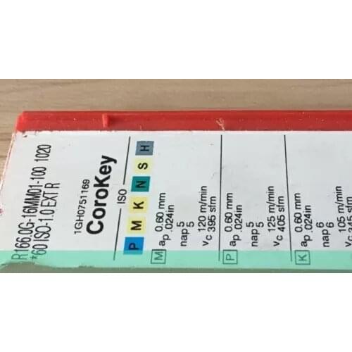 10PCS CARBIDE INSERT R166.0G-16MM01-100 1020