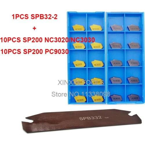 11pcs/set SPB32-2 1pcs+SP200 NC3020/NC3030 10pcs Machining steel or 10PCS SP200 PC9030 Machining Stainless steel