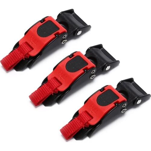 3pcs/lot Plastic Motorcycle Clip Helmet Buckle Chin Strap Quick Release Pull Buckle Black+Red Helmet Speed