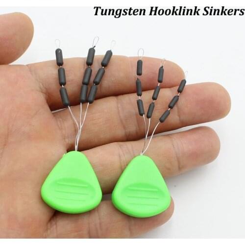 9PCS/Pack Tungsten Sinkers Hooklink Weights for Carp Fishing Terminal Tackle Accessories for Carp Rig Size 0.07g 0.09g