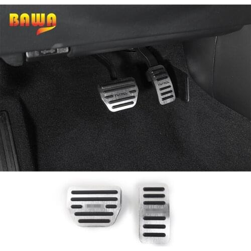 HANGUP Aluminium Alloy Car Interior Gas Brake Throttle Pedal Decoration Cover For Nissan Patrol 2017 UP Car Styling
