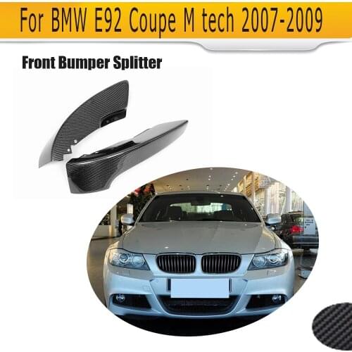 Bumper Carbon Fiber Front Bumper Lip Splitter For BMW E92 M tech M sport 2005-2009