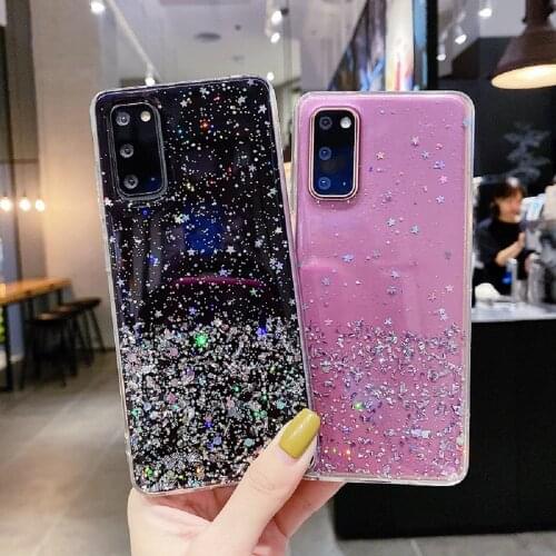 A72 Case For OPPO A53 A73 A32 A33 A93 F17 Glitter Silicone Soft Cover For OPPO Reno 4 3 SE F Pro Mobile Phone Bag Back Shell