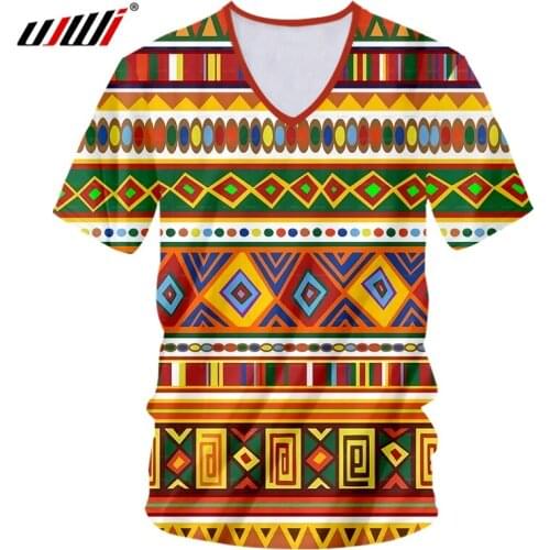 CJLM new V-neck short-sleeved 3D Tshirt printing color stripes trend tee funny Hiphop Plus size 5XL 6XL clothing square T-shirt