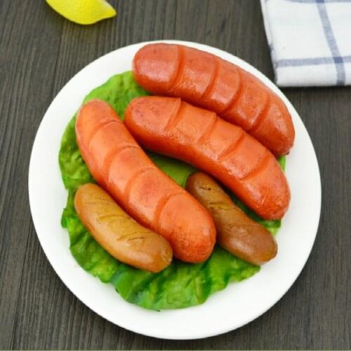 Decoration Crafts Figurines Miniatures PVC Material Sausage Model Artificial Fake Ham Sausage Decoration Props