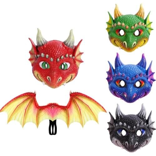 Adult Halloween Cosplay Dragon Wings 3D Print Purim Carnival Dinosaur Wing Party Prop Disfraz