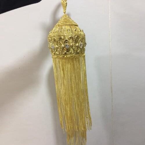 DOYUTIG Indian Design Womens Long Tassels Handmade Rhinestone Beads Wedding Clutches Lady Classical Tassel Evening Bags F710