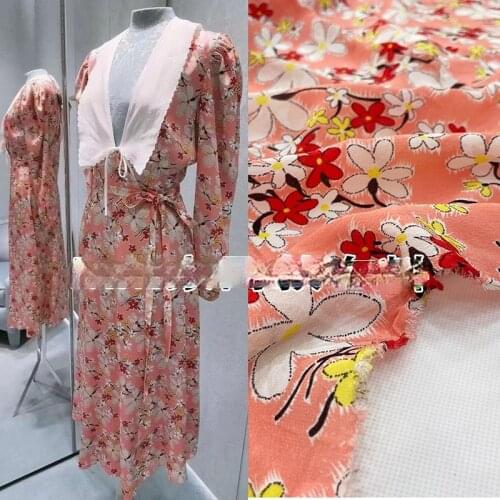 European brand new digital printing fabric girly style flowers sewing fabric factory shop not out of stock