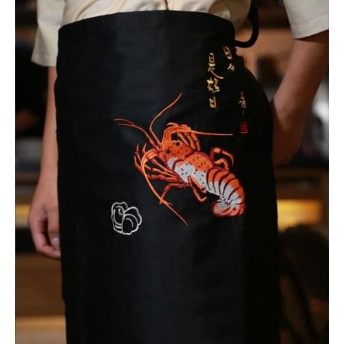 Japan Cuisine Waiters broderie Aprons Chef Apron sushi Restaurant Food Service Accersories aprons