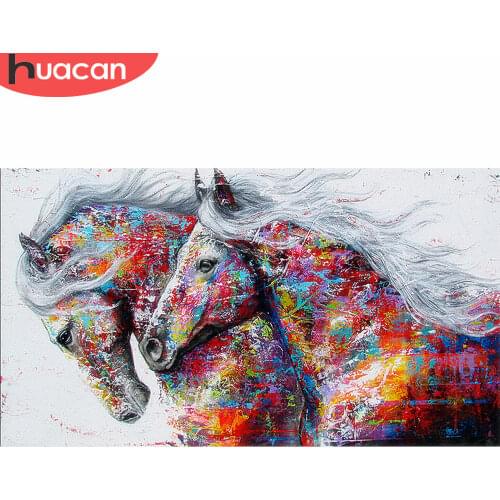 HUACAN Diamond Painting Horse Kits Handmade Needlework DIY Diamond Embroidery Animal Mosaic Rhinestone Picture