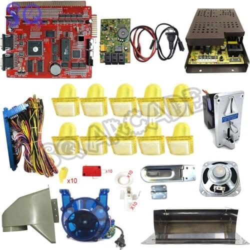 Gambling Slot Machine 40 In 1 Slot Motherboard Casino Poker Game DIY KIT Coin acceptor square button Speaker cable blue motor