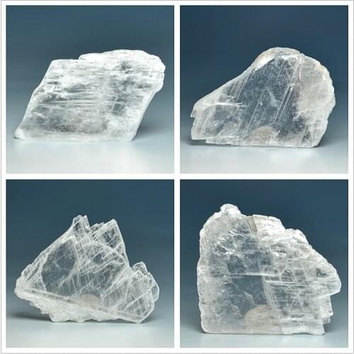 Through natural gypsum crystals mineral crystal stone Mohs hardness teaching specimen ornamental specimens