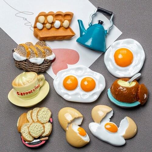 3D creative simulation food cute refrigerator paste magnetic paste photo magnetic fridge magnets room decoration collection gift