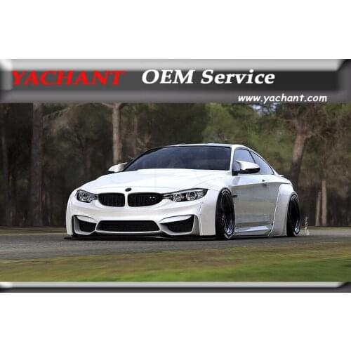 Car-Styling Fiber Glass FRP Body Kit Fit For 2014-2016 F80 M3 F82 F83 M4 LB LP LW Style Bodykit Front Lip Fender Kit Rear Spats
