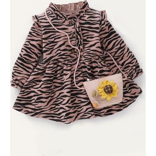 Infant Baby Girls Dreeses 2021 Newest Spring Autumn Comfortable Casual Leopard Ruffles Costumes Newborn Princess Party Clothing