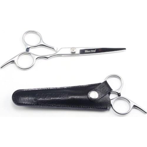 Stainless Steel Facial Hair Scissors Moustache Scissor Beard Trimming Grooming Scissor Leather Bag Safety Beard Care Makeup Tool