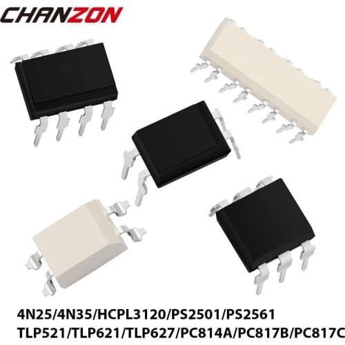 Optocoupler 4N25 4N35 HCPL3120 PS2501 PS2561 TLP521 TLP621 TLP627 PC814A PC817B PC817C 817 DIP SOP Photovoltaic Opto Isolator