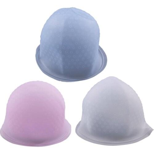 Professional Silicone Dye Hair Cap with Needle Color Reusable Styling Tool